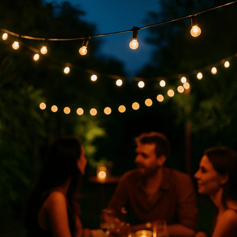 Sfeerbeeld avond verlichting Feest Chique